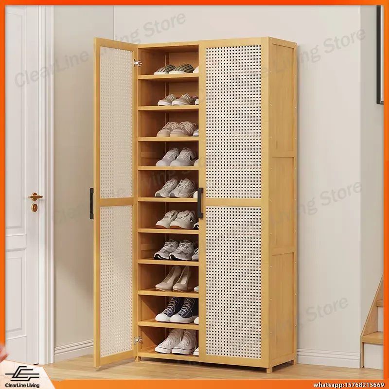 Shoe Rack Cabinet Narrow Entryway - Nowoczesny, wielowarstwowy regał na buty do