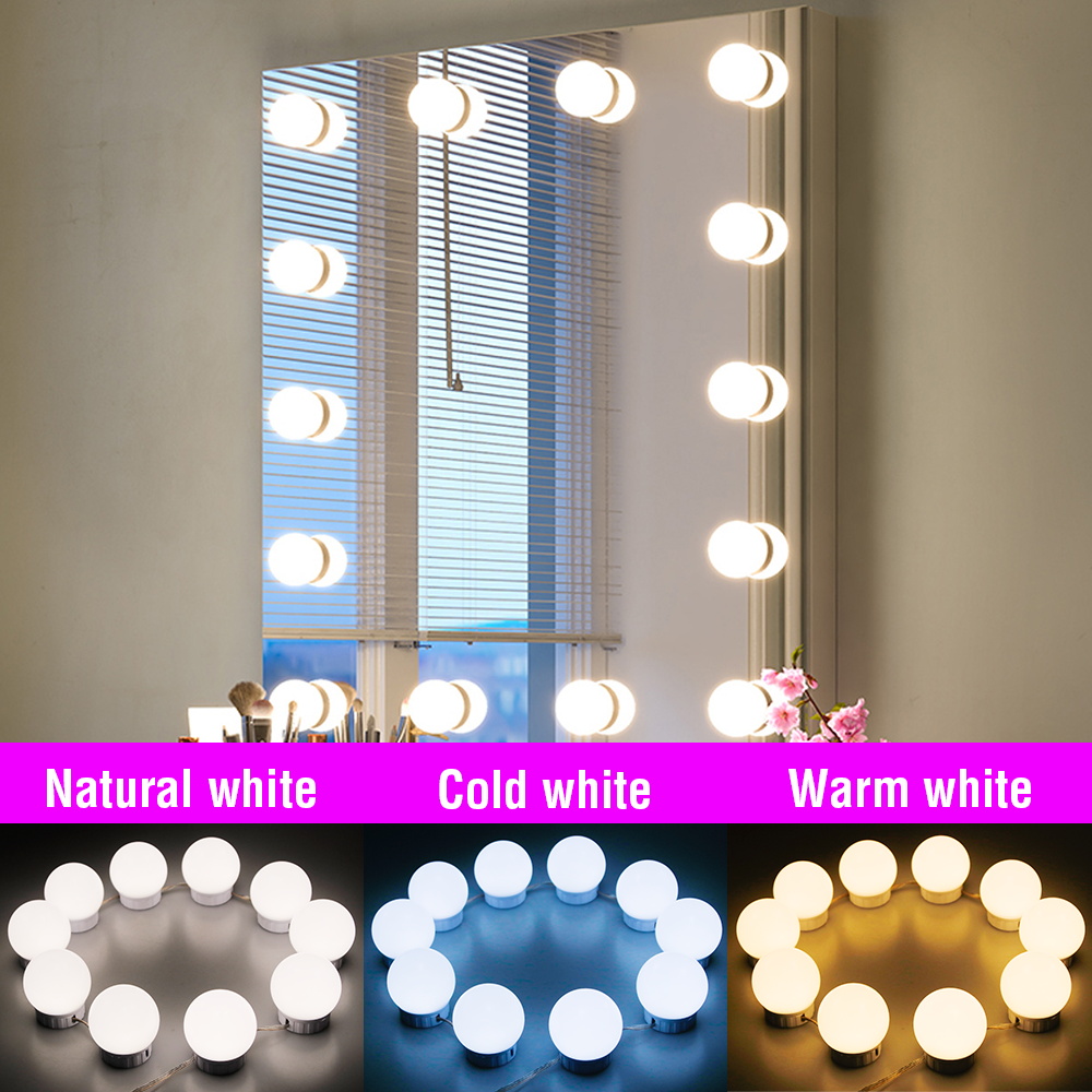 Dressing Table Vanity With Lighted Mirror - Lampka LED USB do lustra toaletkowego,