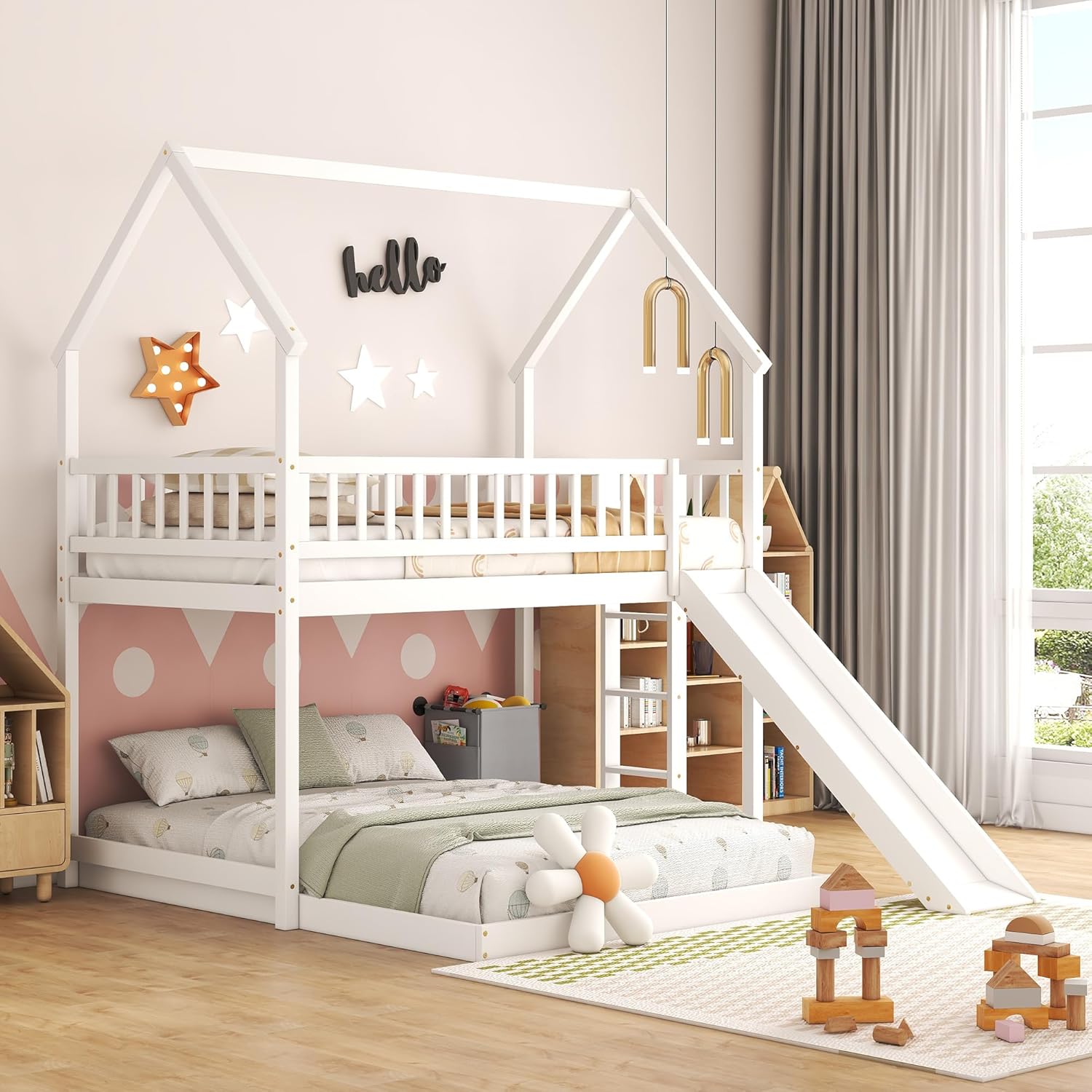 Łóżko piętrowe z drabinką i zj – Bunk Bed With Stairs And Slide recenzja i cena