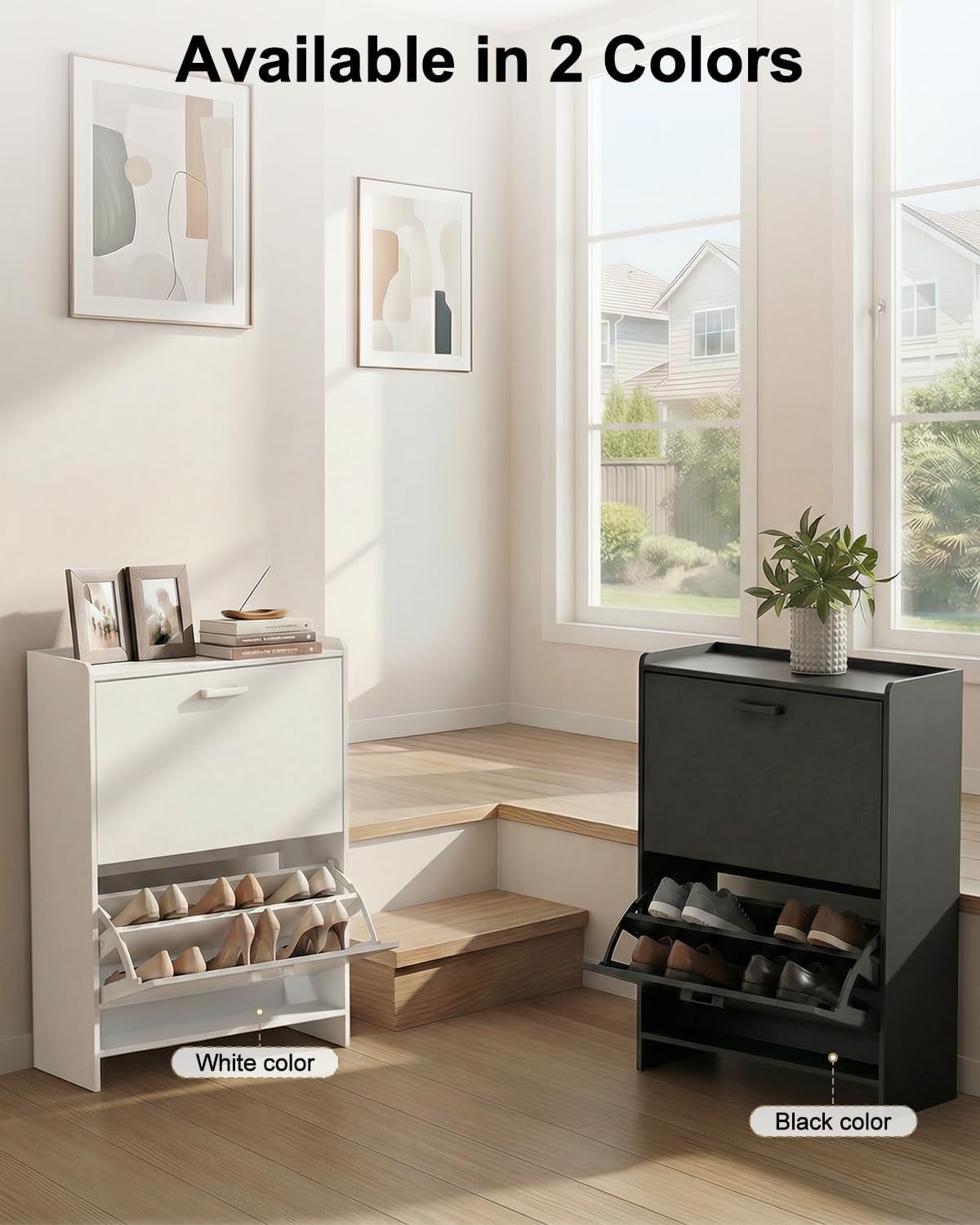 # Wąska szafka na buty z 2 odc – Shoe Rack Cabinet Narrow Entryway recenzja i cena