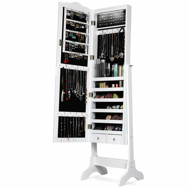 Szafka na biżuterię z 14 dioda – Full Length Mirror Jewelry Armoire recenzja i cena