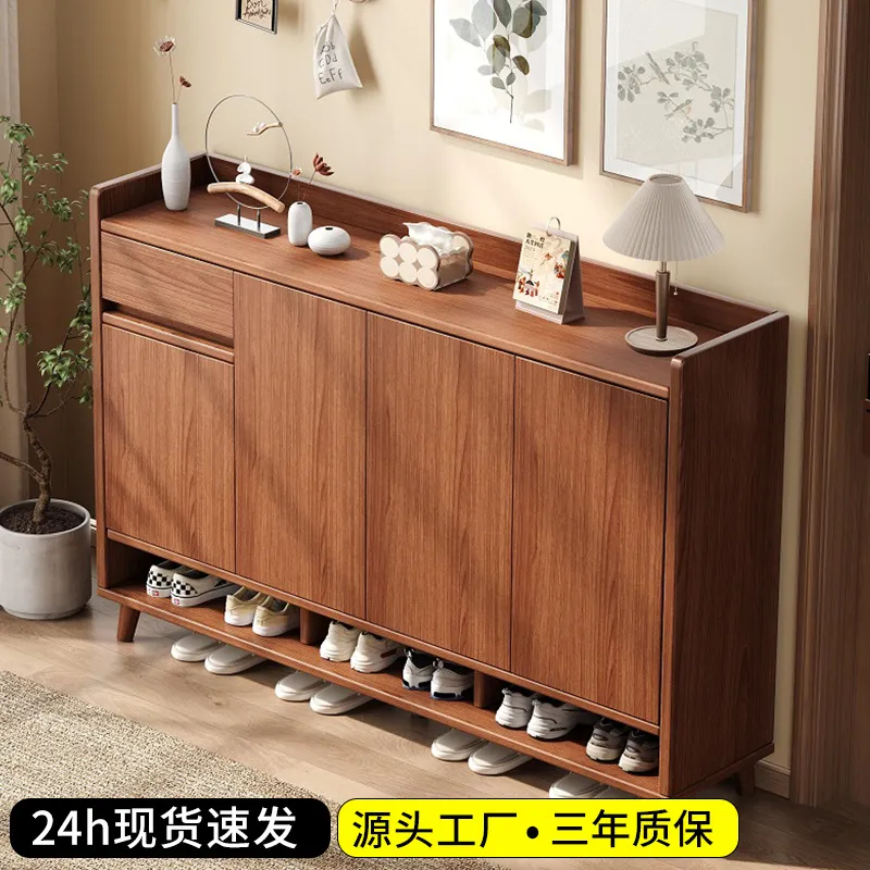 Szafka na buty z litego drewna – Shoe Rack Cabinet Narrow Entryway recenzja i cena